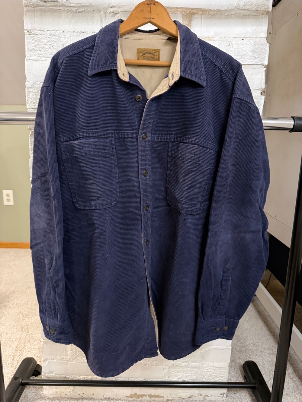 St. John's Bay Navy Corduroy Shirt Jacket
